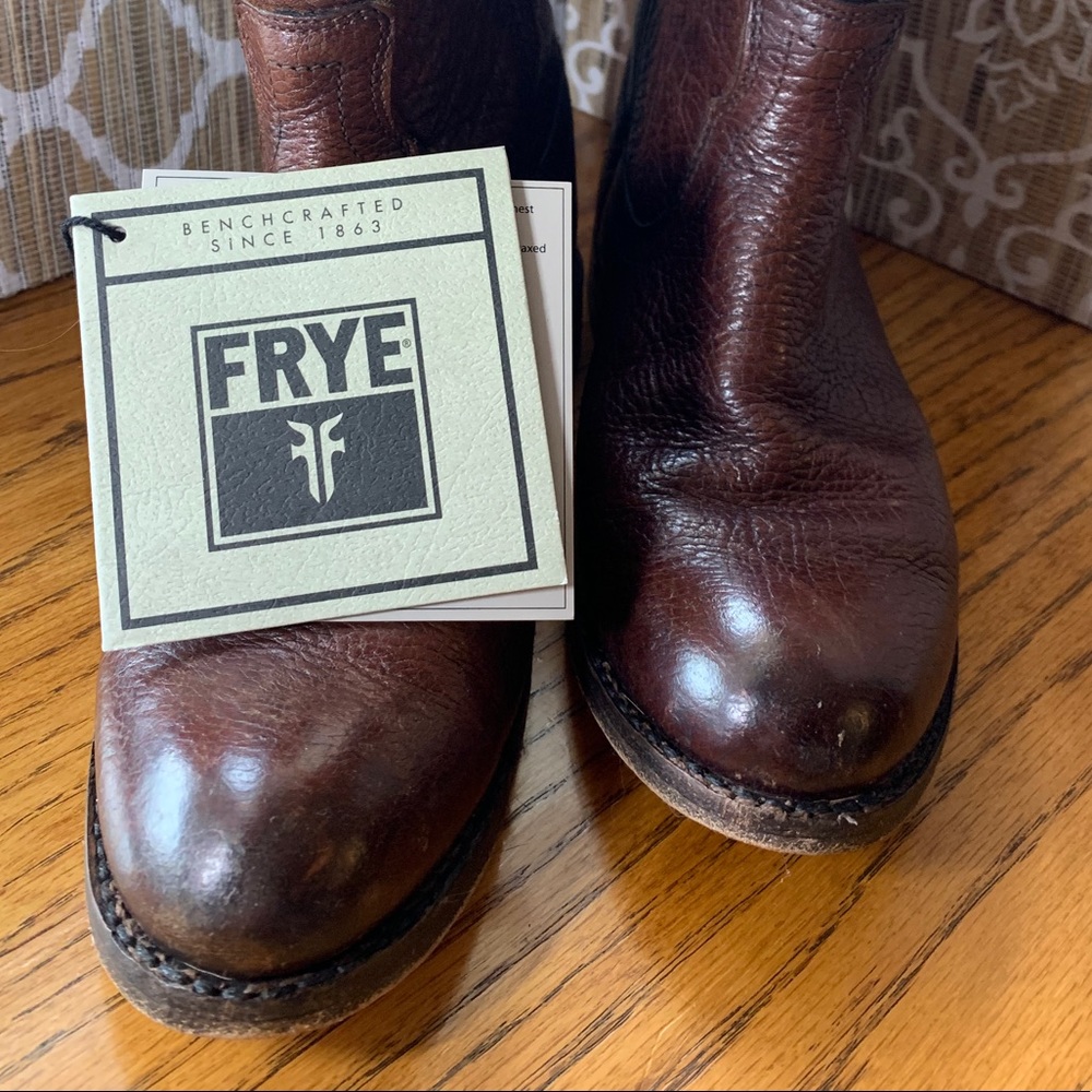 Frye Jaden Roper Brown Leather Boots W5.5 - Picture 3 of 9